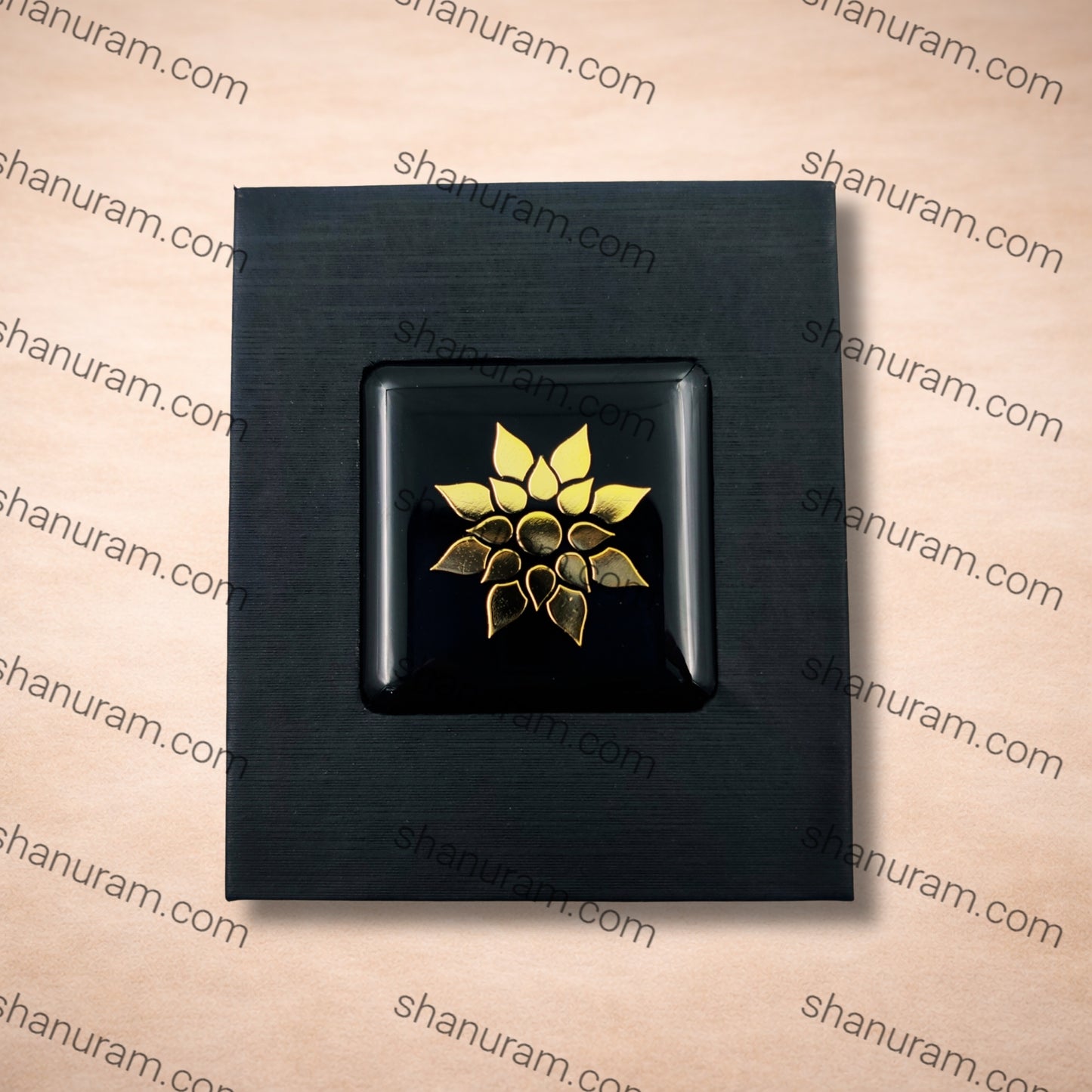 Premium Black Finish Pendant Box with Velvet Interior & Pendant Hooks