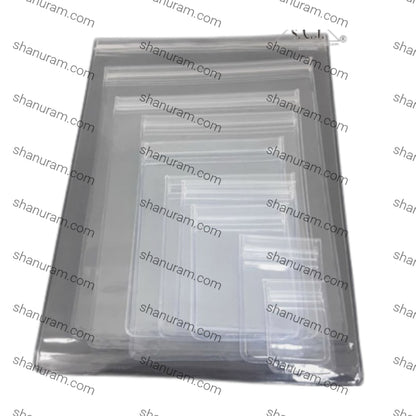 Hard Zip Lock Pouch – 100 Piece Pack (10x14 cm) | Durable Resealable Storage Bags