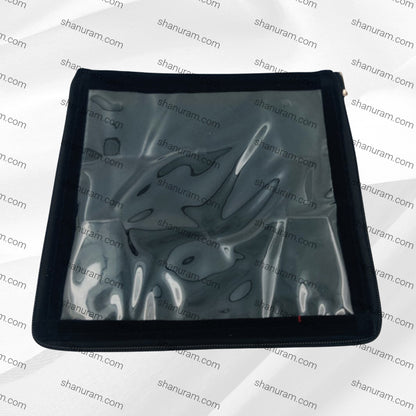 Square Black Velvet Necklace Set Zipper Folder