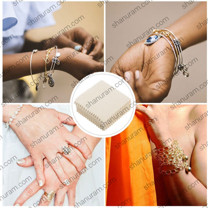 Premium Jewellery Polishing Cloth | Double Layer Gold, Silver & Diamond Cleaning Cloth | Available in 7.5 x 7.5 cm & 10 x 10 cm