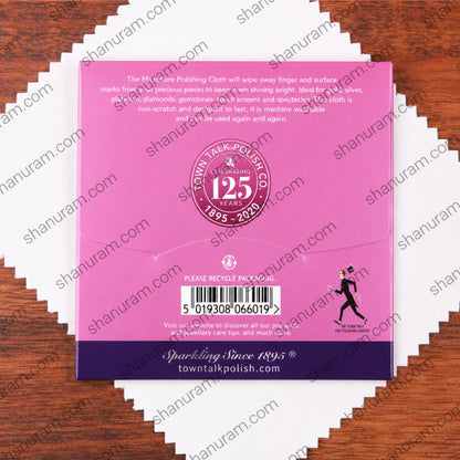 Town Talk Microfibre Polishing Cloth | Premium Jewellery Cleaning Cloth | 12.5 x 17.5 cm