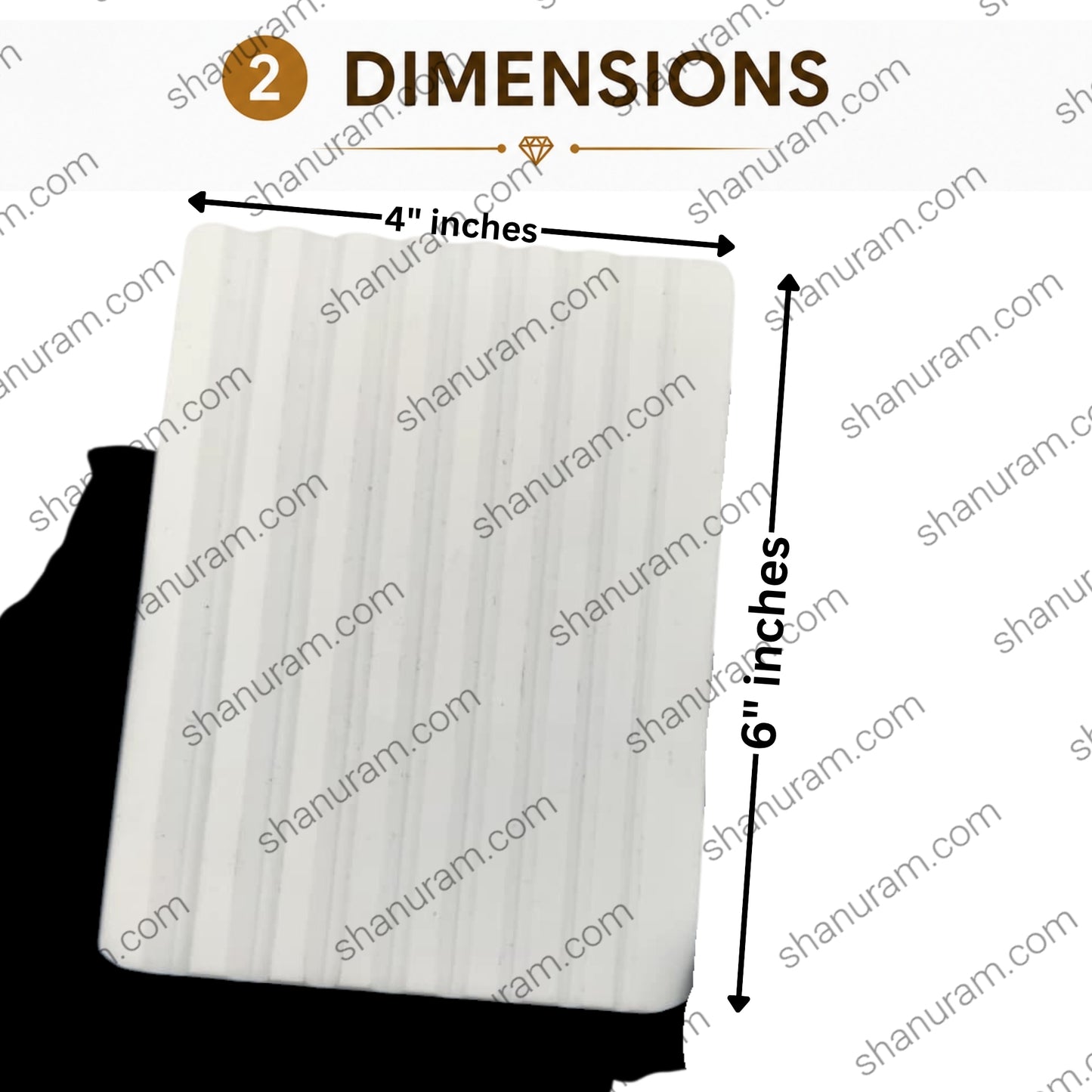 SCJ Gem Display Tray – Diamond Grading Board & Color Comparison Plate | White & Black | 2.25 x 3.25 Inch