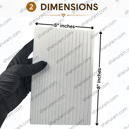 SCJ Gem Display Tray – Diamond Grading Board & Color Comparison Plate | White & Black | 2.25 x 3.25 Inch