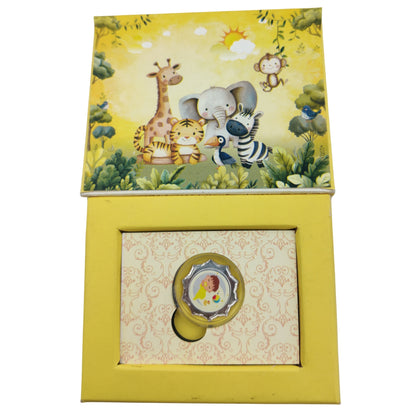 Pure Silver Gift Coin (1 gram) in Hard Cardboard Box | Kids Theme Baby Gift
