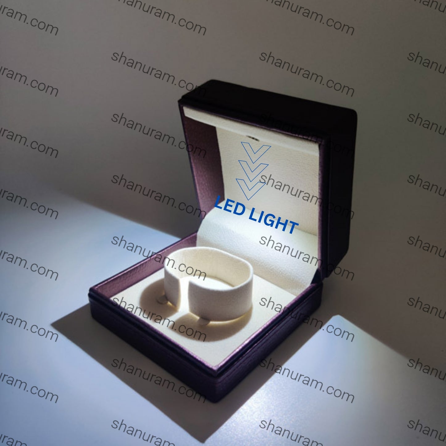 Leather Type Marble Polish Single Bangle LED Light Box