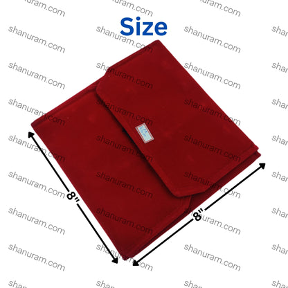 Red Velvet Pendant Organizer Folder with 12-hooks