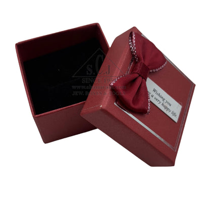 Small Cardboard Cushion Ring Jewellery Boxes – Pack of 12 | Jewellery Gift & Storage Case with Happy Life Tag