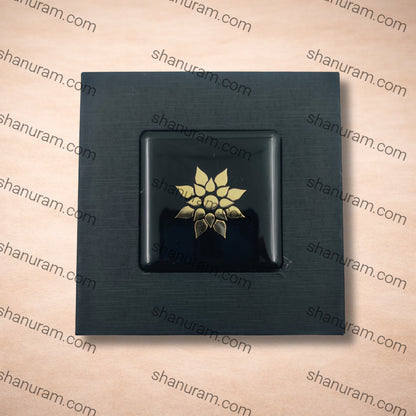 Premium Black Finish Pendant Box with Velvet Interior (4x4x2 Inch)