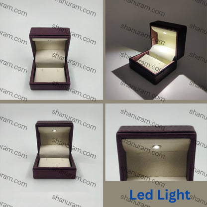 Leather Type Marble Polish Earring/Tops LED Light Box