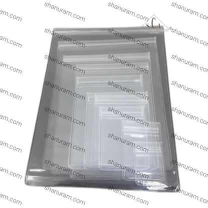 Hard Zip Lock Pouch – 100 Piece Pack (3x4 cm) | Mini Resealable Storage Bags