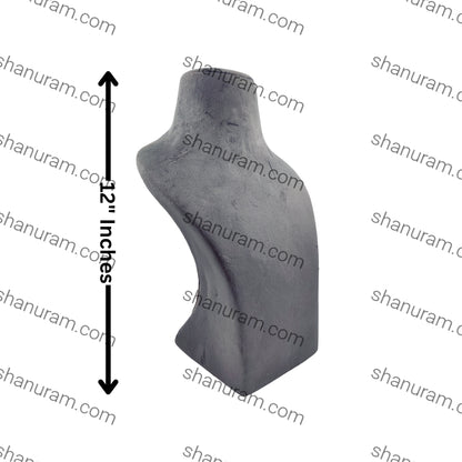 Dummy Grey Suede Necklace Stand with Curve