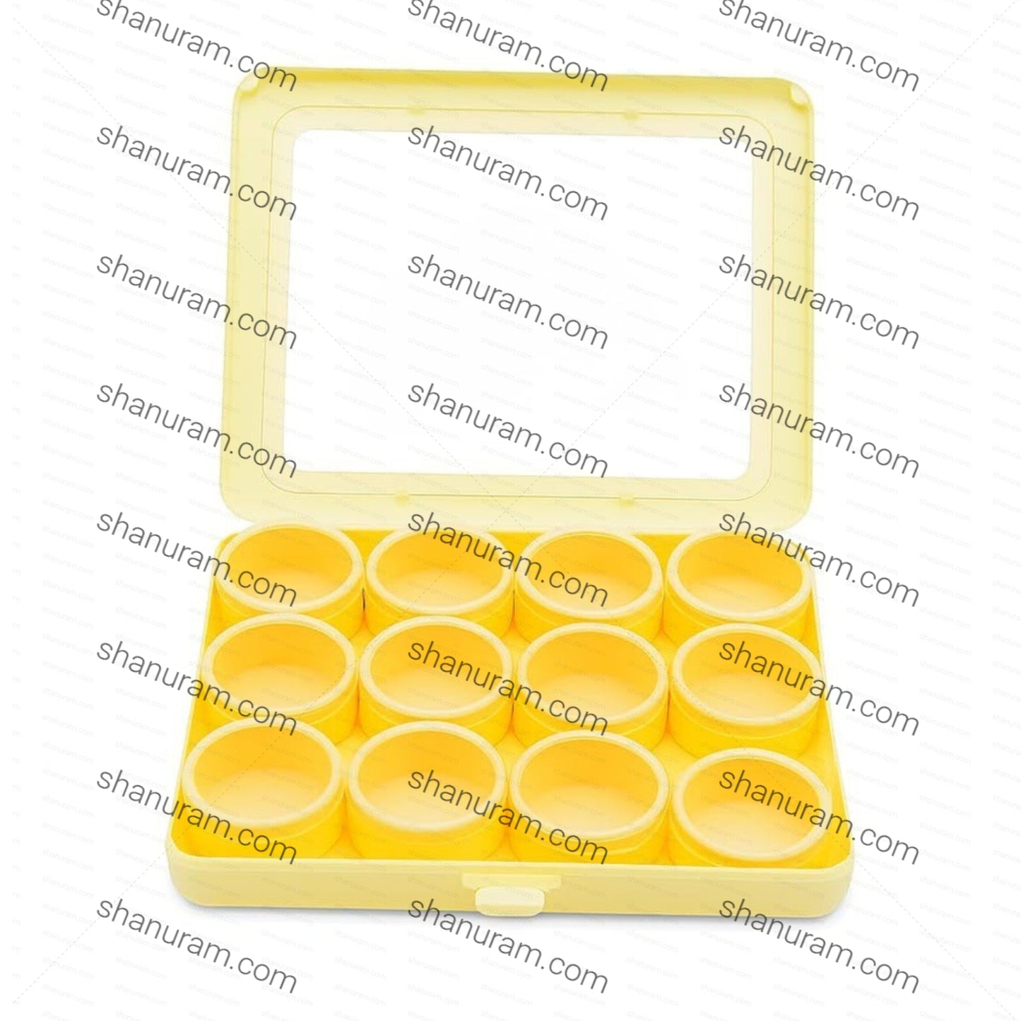 12-in-1 Clear Plastic Organizer Box | Plastic & Glass Storage Case for Gems, Stones, Jewelry & Accessories