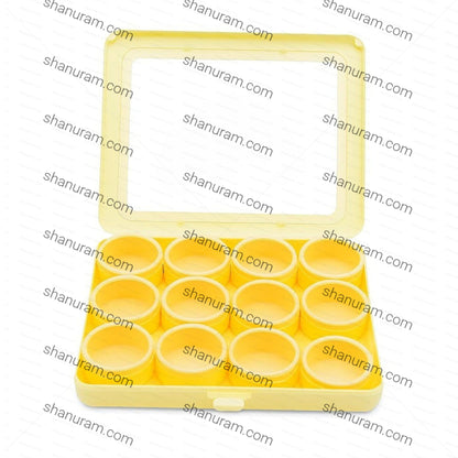 12-in-1 Clear Plastic Organizer Box | Plastic & Glass Storage Case for Gems, Stones, Jewelry & Accessories