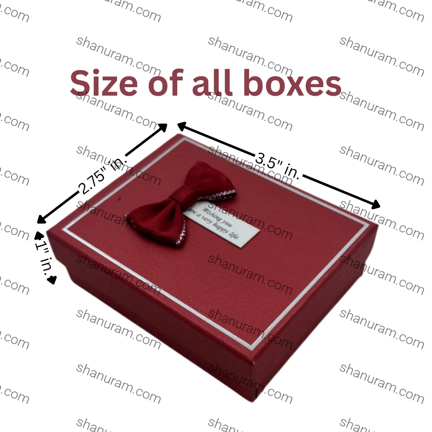 Medium Cardboard Cushion Jewellery Boxes – Pendant, Tops & Ring Storage | 12 Pieces Pack with Happy Life Tag