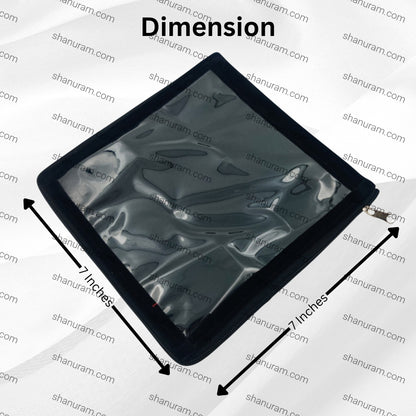 Square Black Velvet Necklace Set Zipper Folder