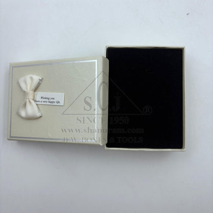 Medium Cardboard Cushion Jewellery Boxes – Pendant, Tops & Ring Storage | 12 Pieces Pack with Happy Life Tag