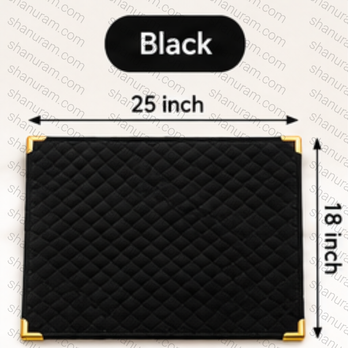 SCJ Premium Suede Jewellery Display Counter Cloth 18 x 25 Inches with Metal Corners | Jewellery & Gemstone Display Mat
