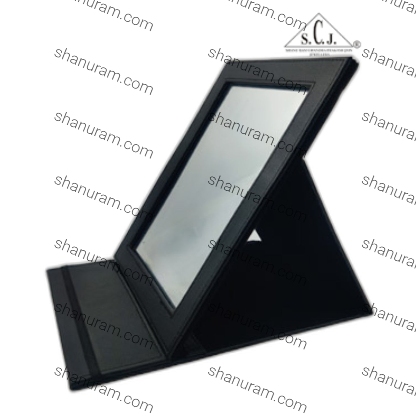 Portable Proffessional Make up Book Mirror With Sturdy Balck Rexine Frame