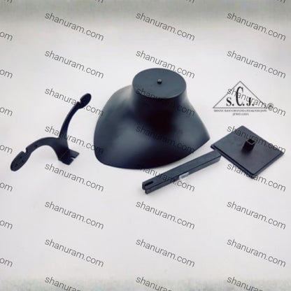 Black Plastic Choker Necklace Earring Jewellery Display Stand