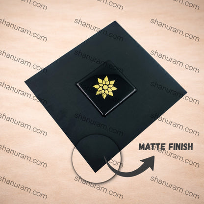 Premium Black Finish Small Necklace Box with Black Suede Interior