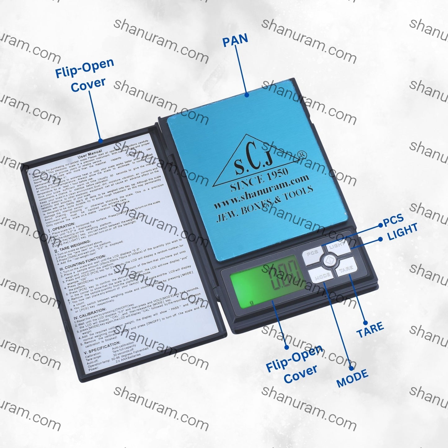 Notebook Series Digital Scale – 600g x 0.01g Precision Portable Weighing Scale