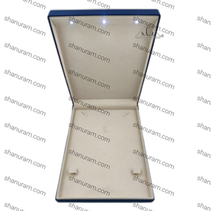 Premium Blue Silk Series Large Necklace Set LED Light Box