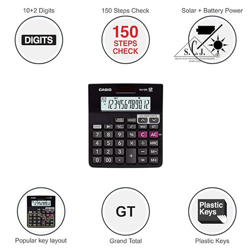 Casio MJ-12D 150 Steps Check and Correct Desktop Calculator