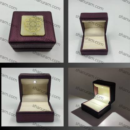 Leather Type Marble Polish Ring LED Light Box