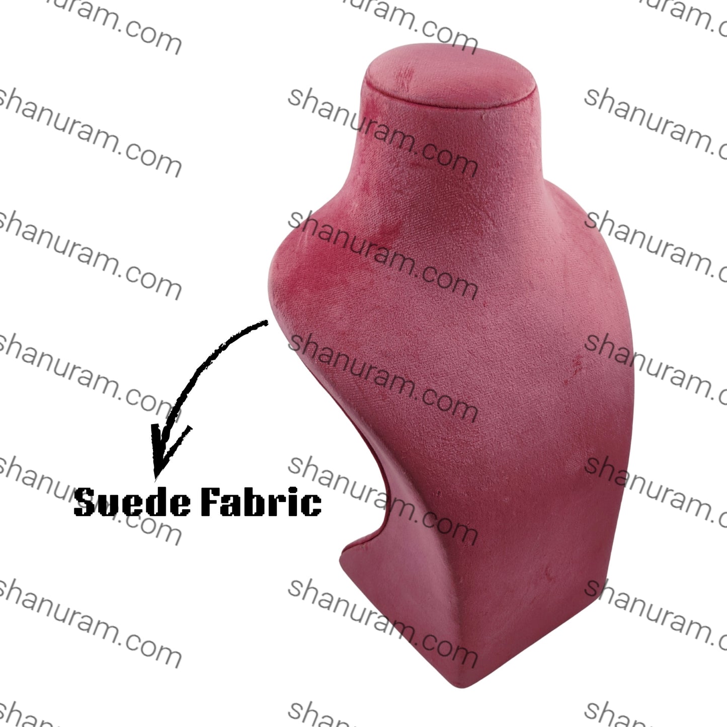 Dummy Pink Suede Necklace Stand with Curve