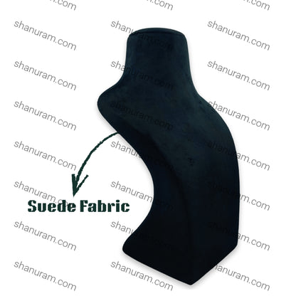 Dummy Black Suede Necklace Stand with Curve