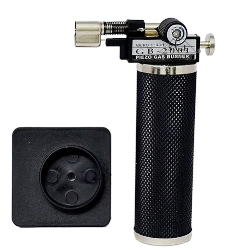 Pocket Hand Butane Gas Micro Hot Jet Flame Refillable Gold Silver Brazing Soldering Plumbing Garage Lighter Torch
