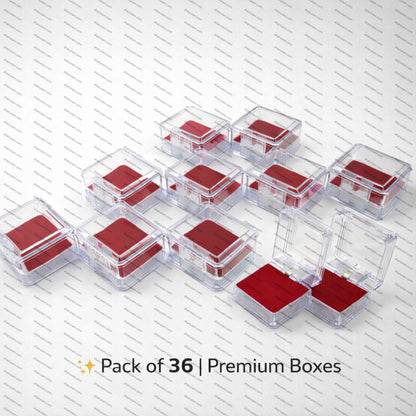 Transparent Ring Box, 36 piece/pack