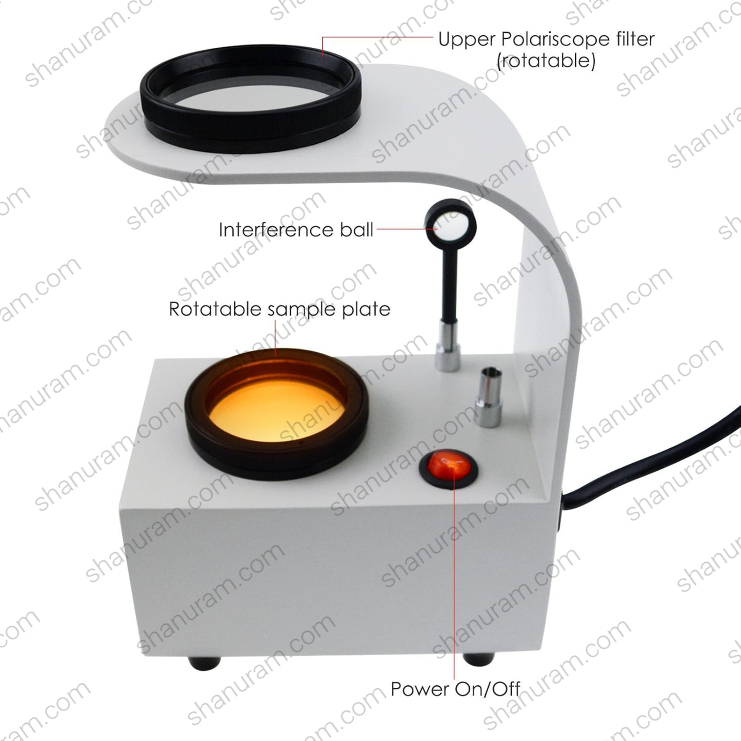 Desktop Polariscope with Built-in LED Light | Gemstone Identification Tool