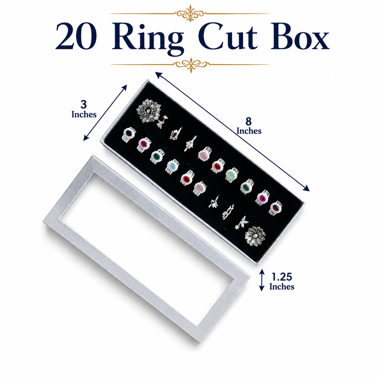 Premium Display Stock Box for Jewellery Display | Hard Cardboard Multipurpose Display Box | Custom Branding Available