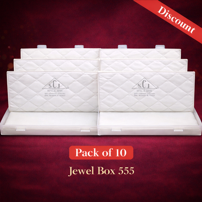 Jewel Box 555 Double Flap Necklace Set Box – Large Transparent Jewellery Storage Case