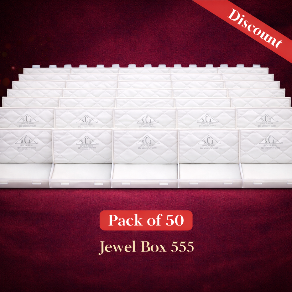 Jewel Box 555 Double Flap Necklace Set Box – Large Transparent Jewellery Storage Case