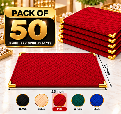 SCJ Premium Suede Jewellery Display Counter Cloth 18 x 25 Inches with Metal Corners | Jewellery & Gemstone Display Mat