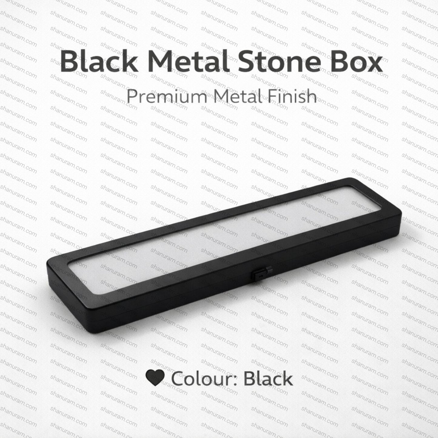 Metal Stone Box Size: 8" x 2"
