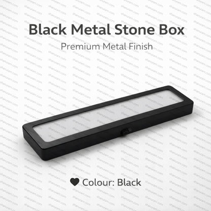 Metal Stone Box Size: 8" x 2"