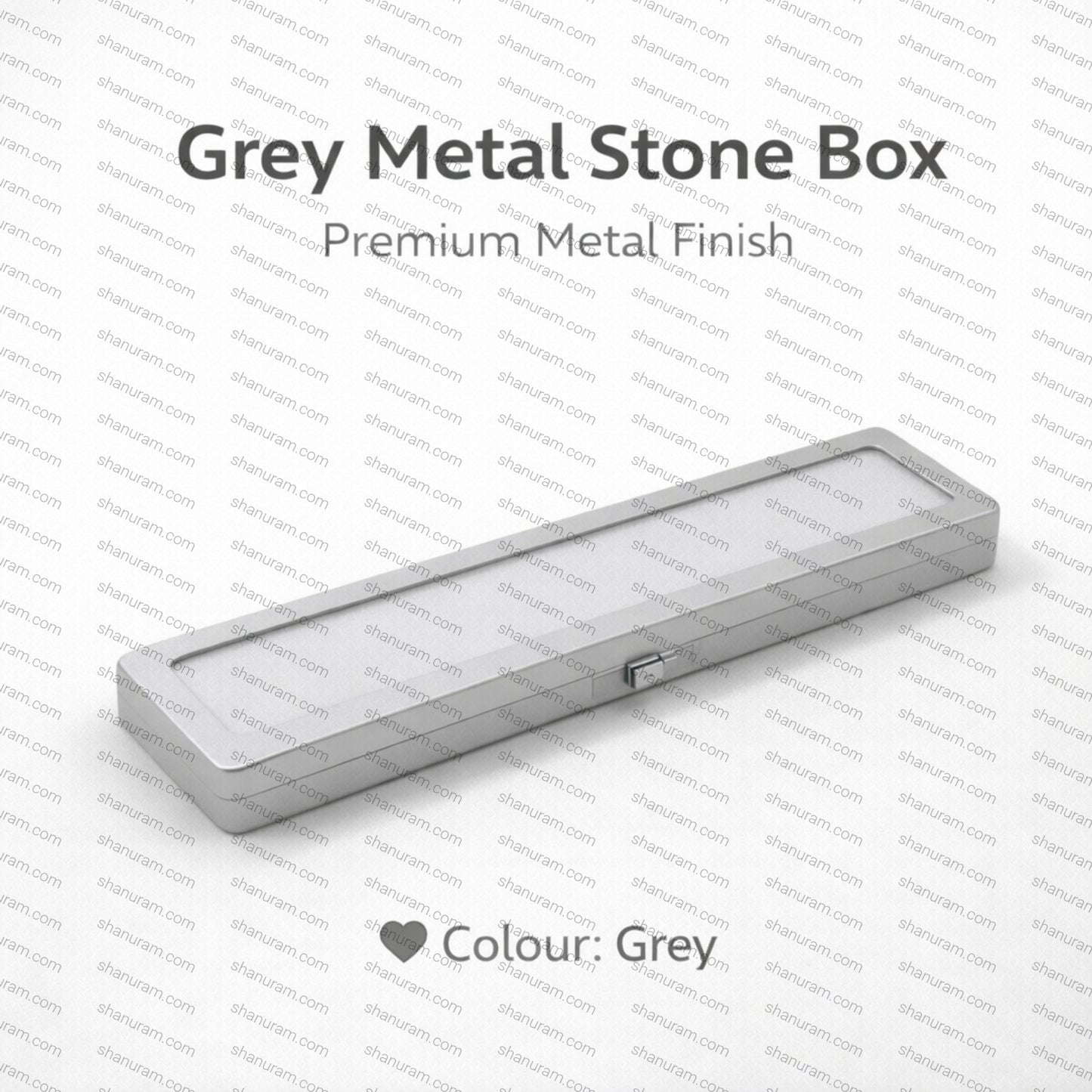 Metal Stone Box Size: 8" x 2"