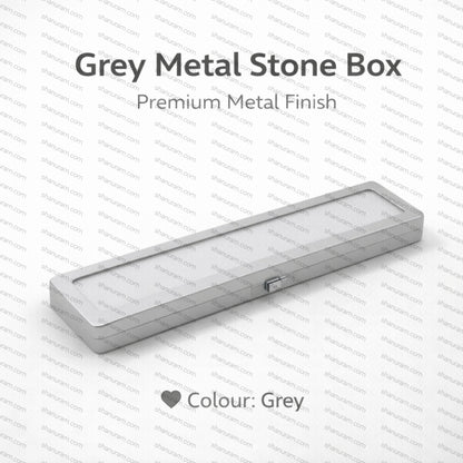 Metal Stone Box Size: 8" x 2"