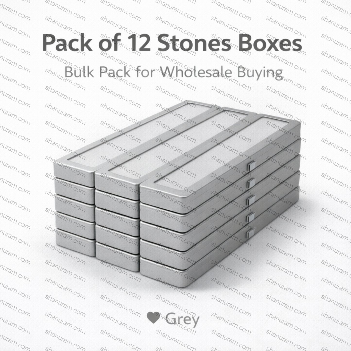 Metal Stone Box Size: 8" x 2"