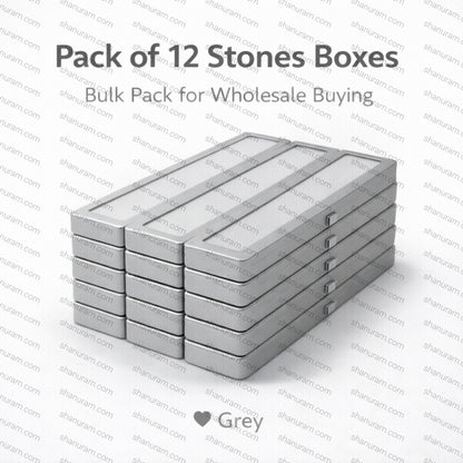Metal Stone Box Size: 8" x 2"