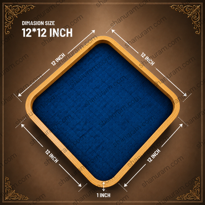 12 x 12 Inch Wooden Velvet Jewelry Display Tray | Premium Ring, Earring & Pendant Organizer Display