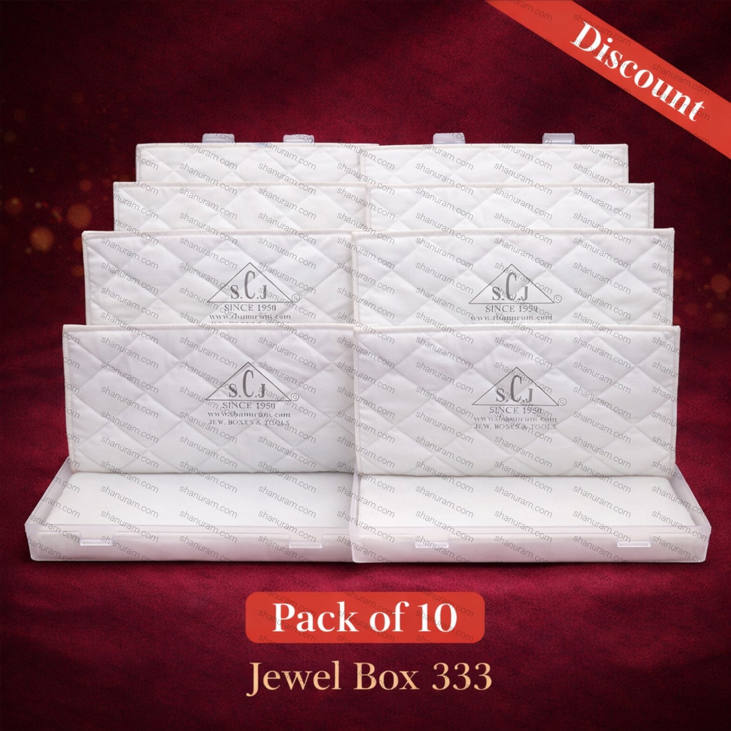 Jewel Box 333 Double Flap Small Necklace Set Box – Compact Jewellery Storage Case
