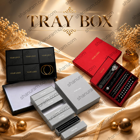 Premium Multipurpose Jewelry Tray Box with Custom Logo | Hard Cardboard Bangle, Chain & Jewelry Storage Display Box