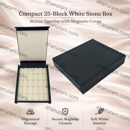 25 Block Cream Stone Box