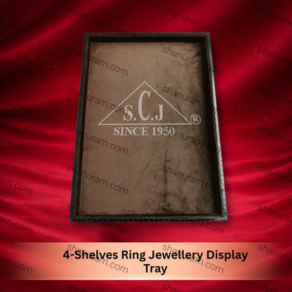 Crocodile Brown Suede Fabric Jewellery Display Tray