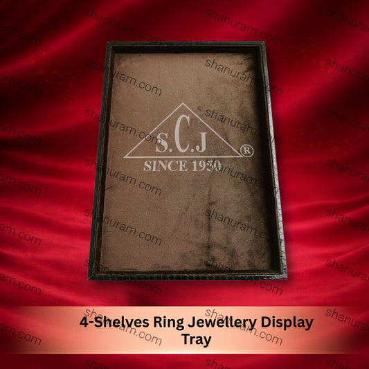 Crocodile Brown Suede Fabric Jewellery Display Tray