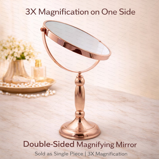 Coesmatic Rose Gold Oval 3X Magnifying Mirror